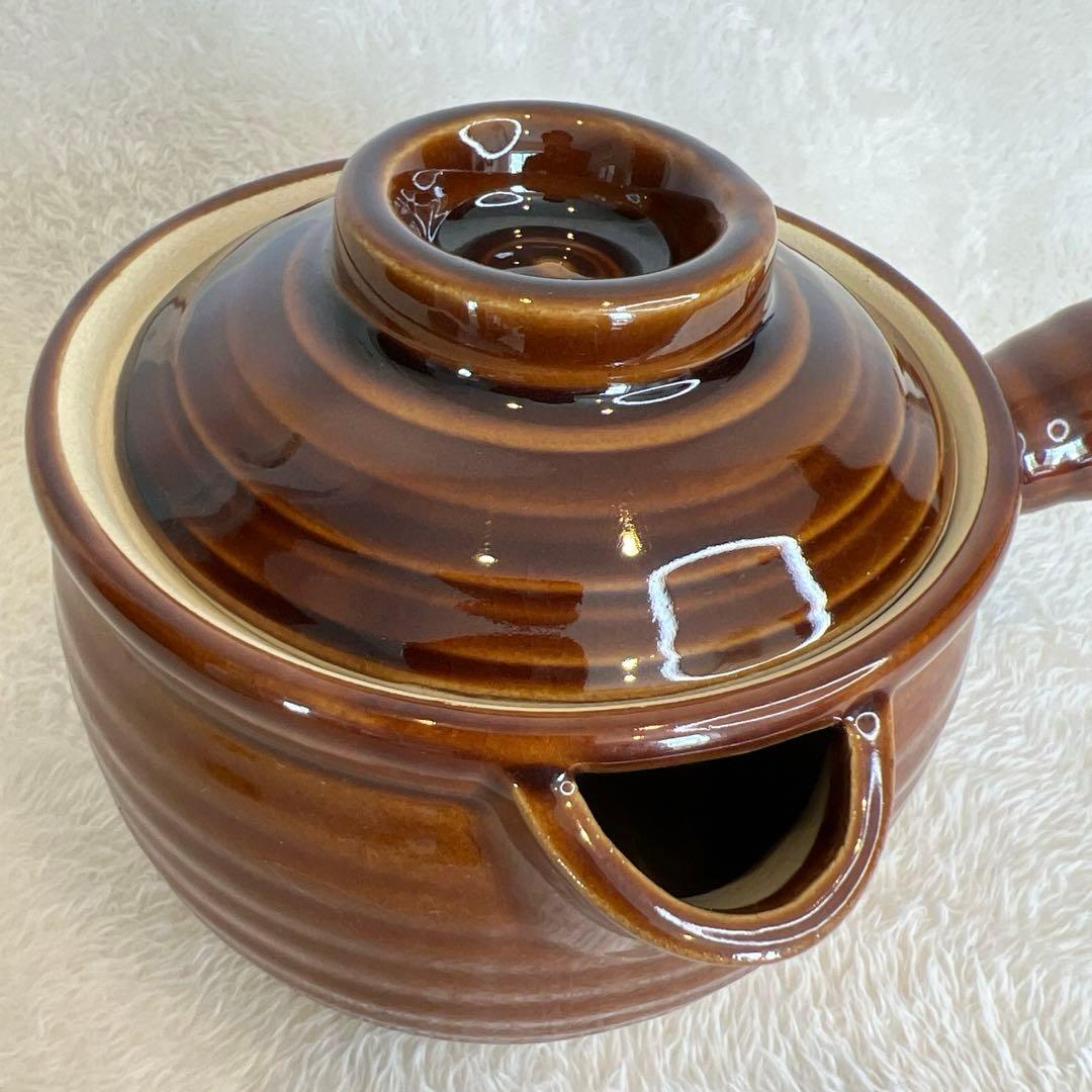 【4個セット】行平鍋 土鍋 蓋付き 片手鍋 飴色 煮込み鍋 直火用 13センチ