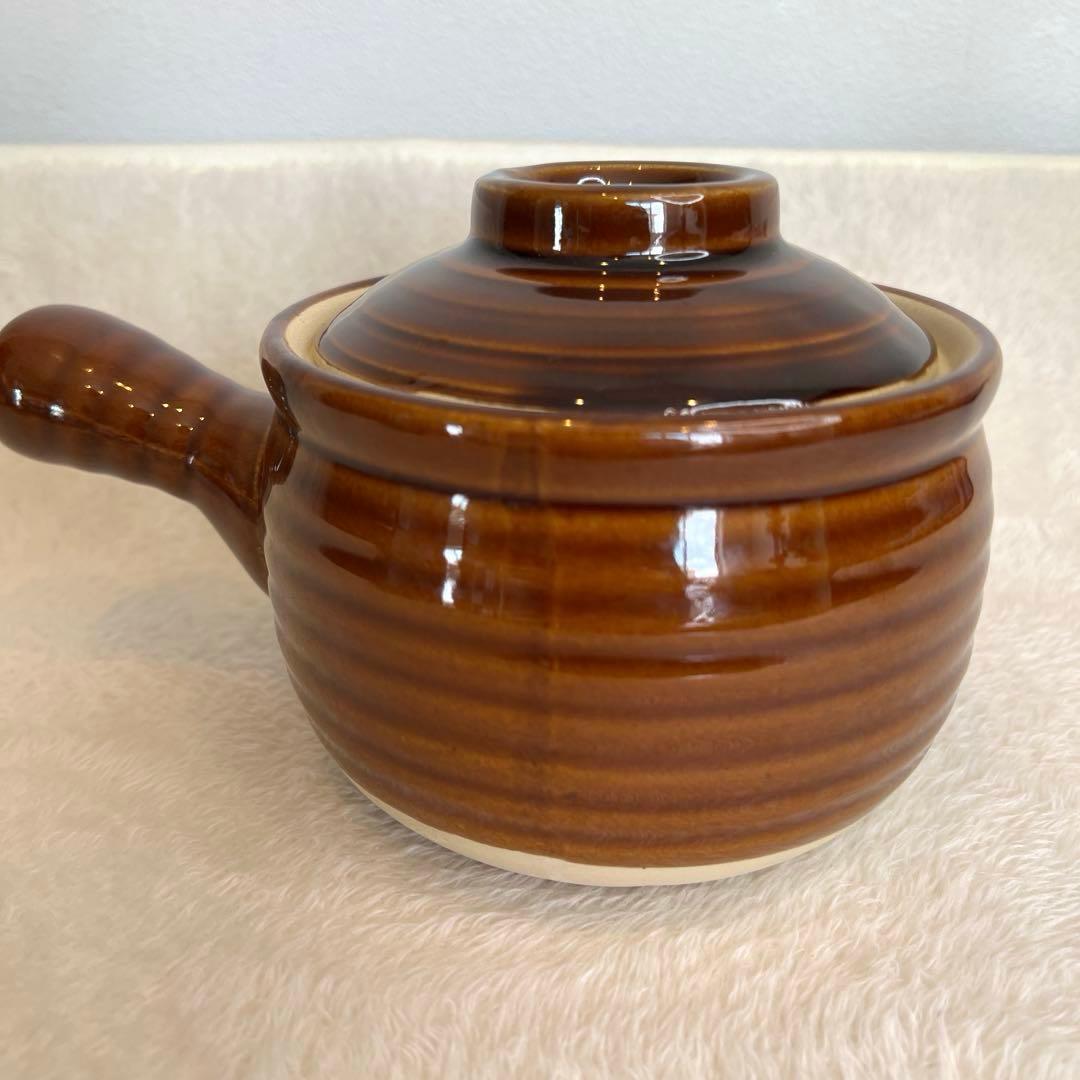 【4個セット】行平鍋 土鍋 蓋付き 片手鍋 飴色 煮込み鍋 直火用 13センチ