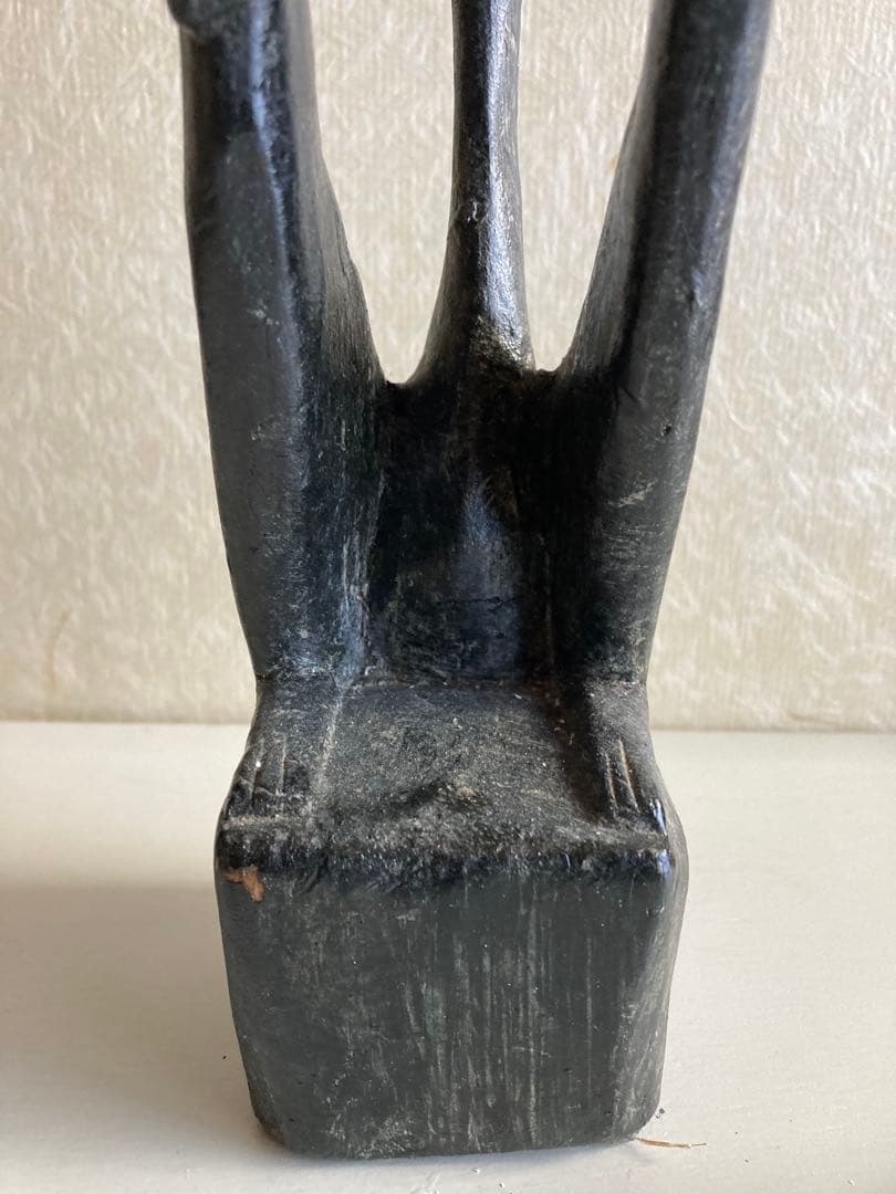 【うさぎ工房 多加江セレクト】アフリカ木彫像 × 琉球和紙原料植物｜祈りの対話