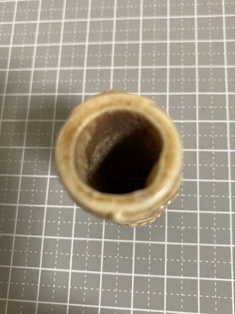 骨製　象神　彫刻　根付　置物