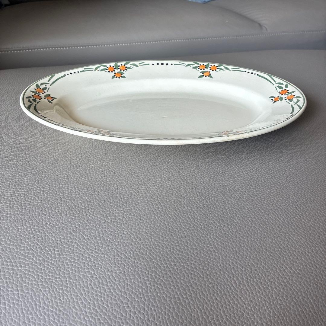 LONGWY 楕円 alice ロンウィ 大皿 プレート　フランス ブロカント
