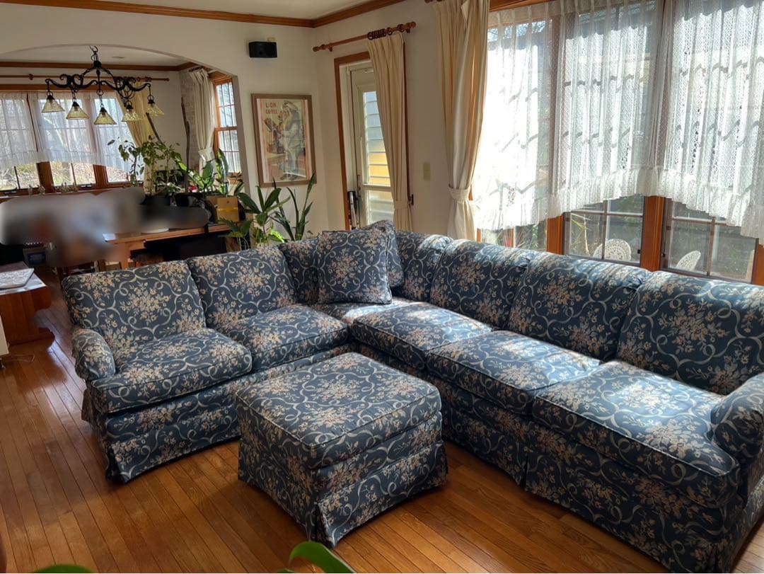 輸入家具L字ソファ オットマン付 Pennsylvania House