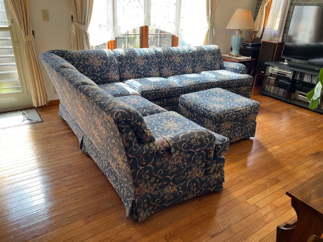 輸入家具L字ソファ オットマン付 Pennsylvania House