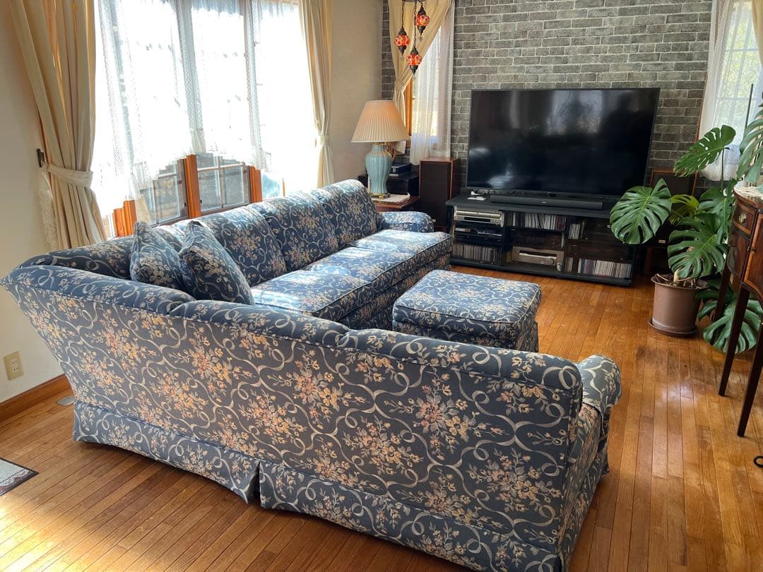 輸入家具L字ソファ オットマン付 Pennsylvania House