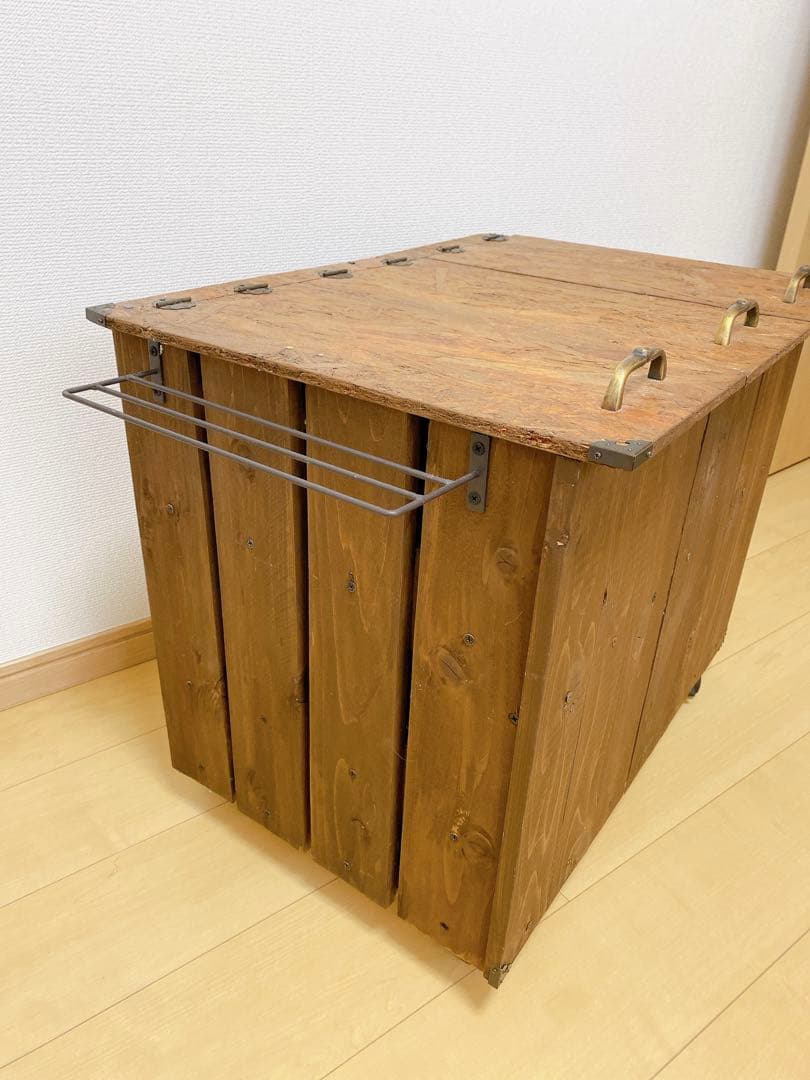 家具 収納 ゴミ箱 木製 ハンドメイド アンティーク ビンテージ DIY