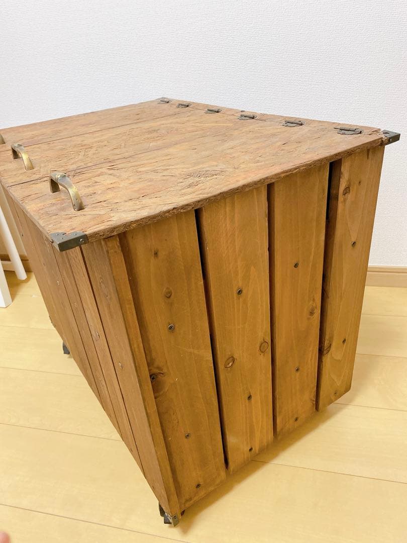 家具 収納 ゴミ箱 木製 ハンドメイド アンティーク ビンテージ DIY