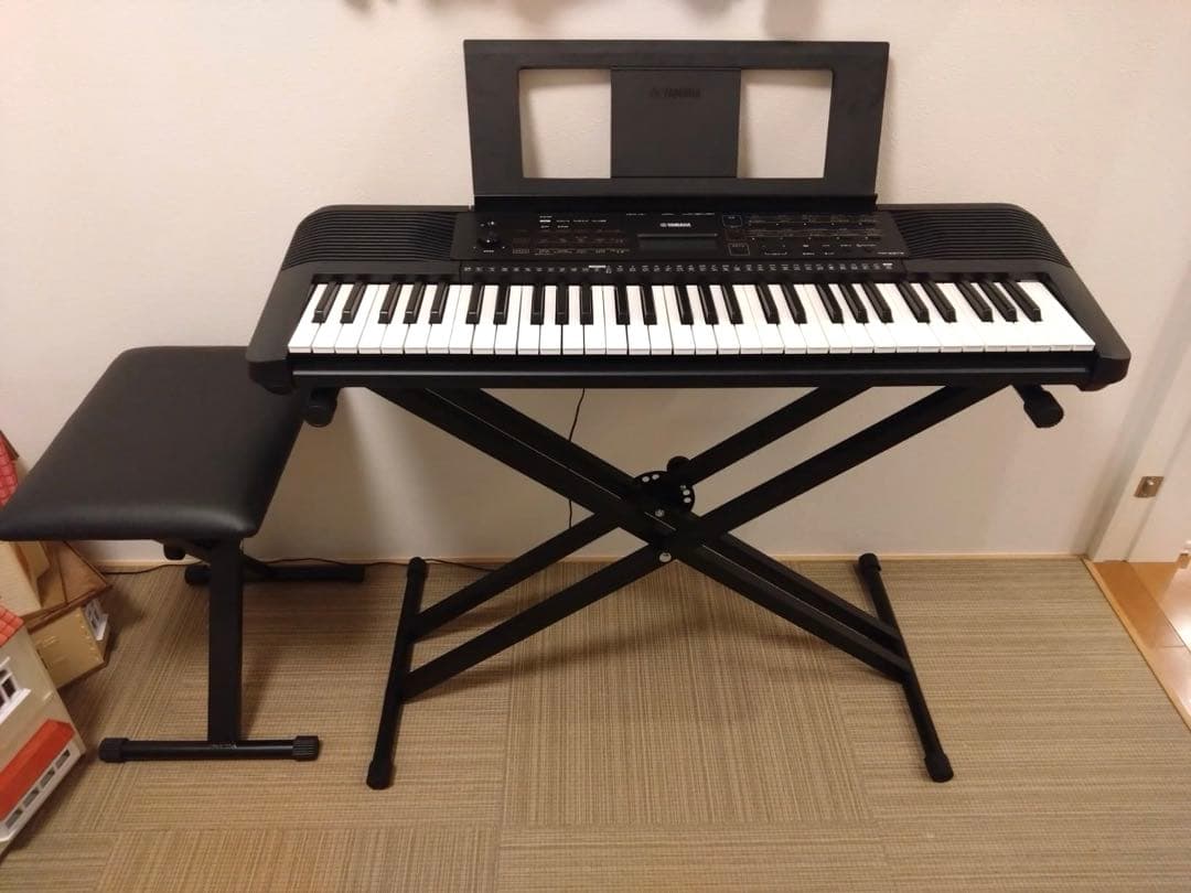 新品未使用　Carina キーボードスタンド + 椅子セット ブラック