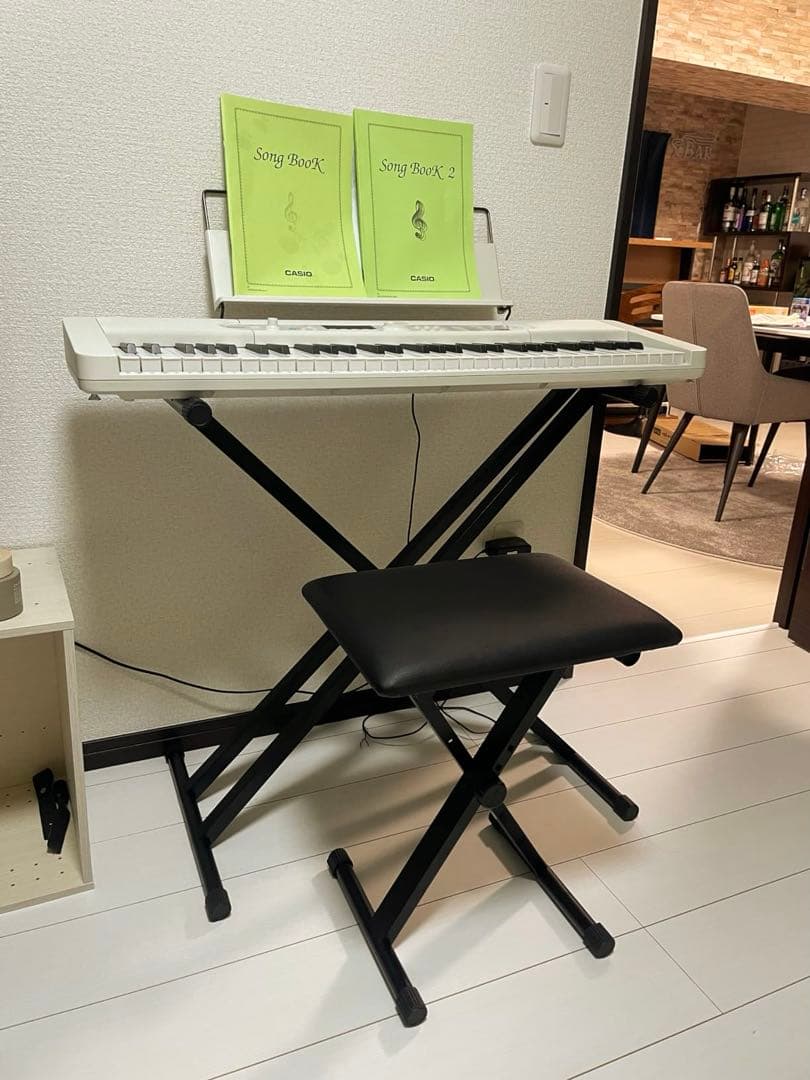 新品未使用　Carina キーボードスタンド + 椅子セット ブラック