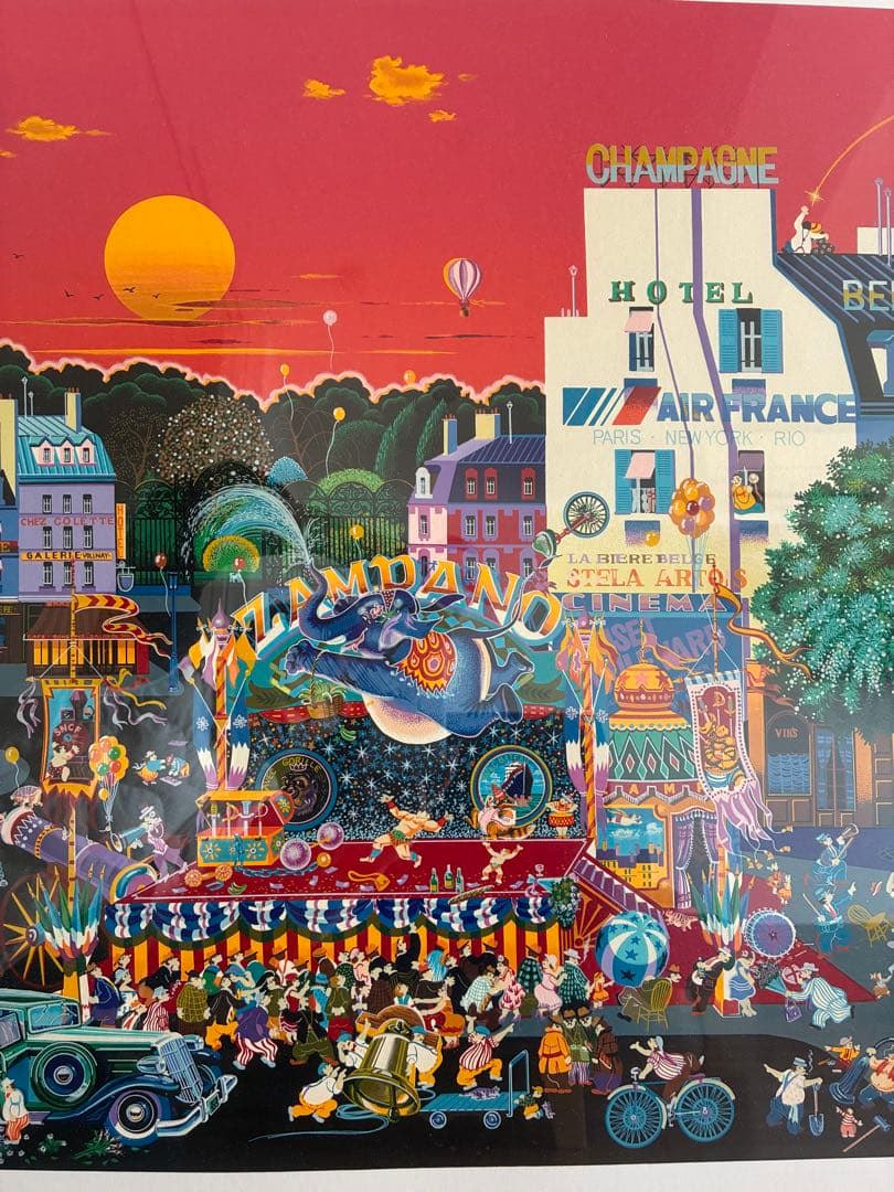 ヒロ・ヤマガタ Circus in the Square シルクスクリーン