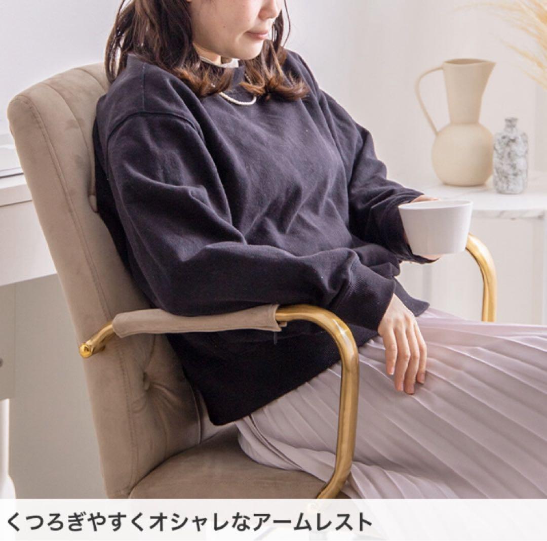 デスクチェア オフィスチェア ベロア ハイバック キャスター付 昇降