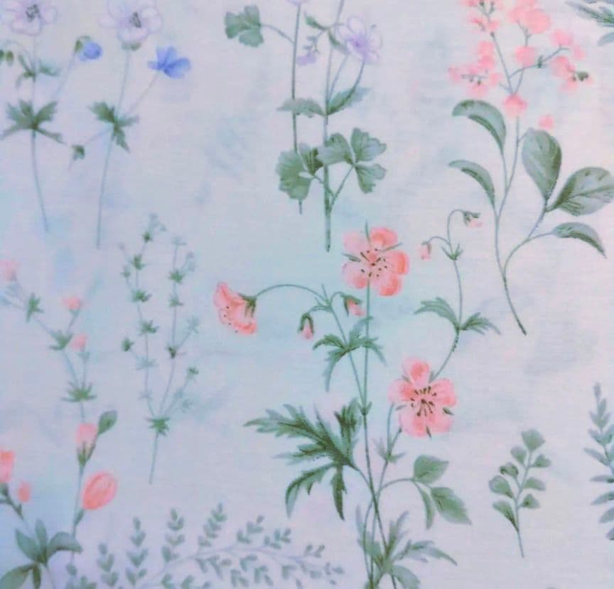 新品★プチフルール柄綿100%シングル野草小花いっぱいの掛け布団カバー枕カバー