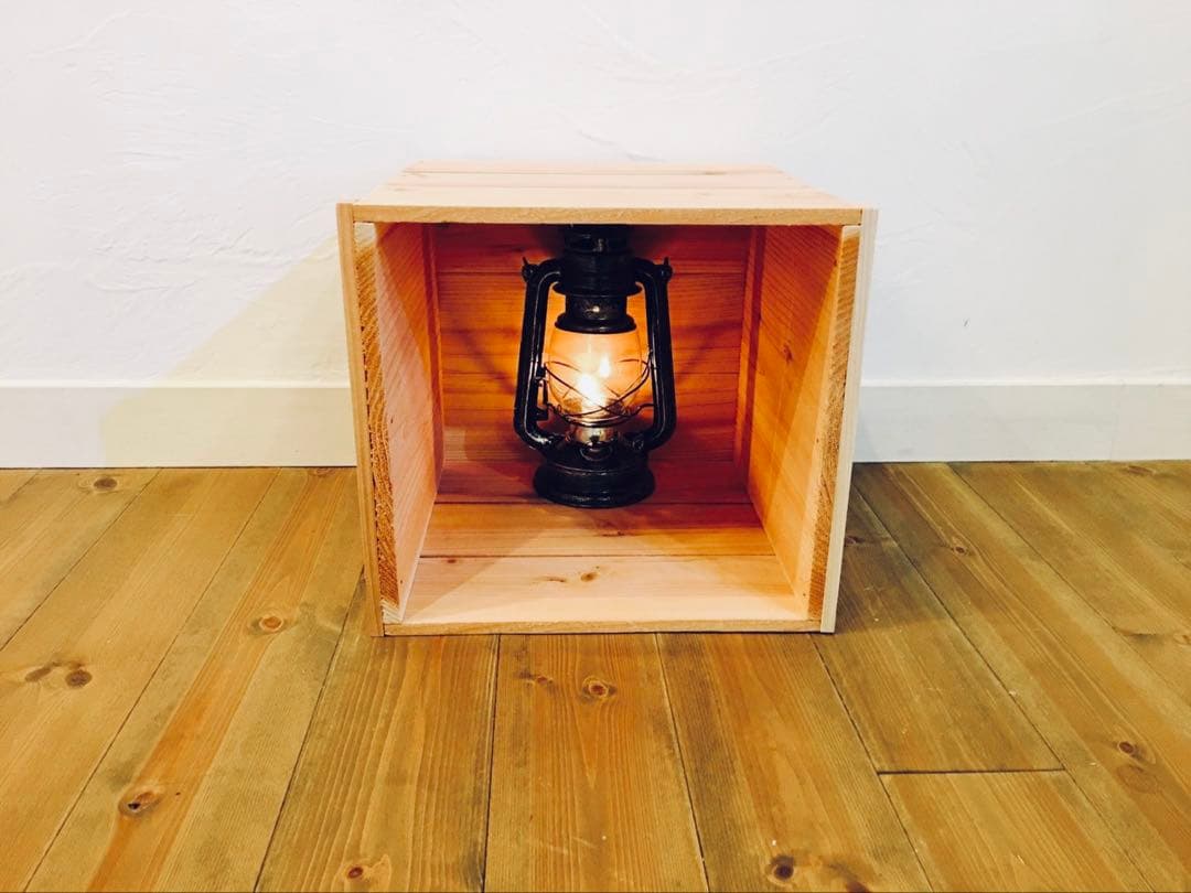 新品 「 蓋付 りんご箱 1箱」「蓋付 角箱 2箱 」/ 収納 木箱 木製 箱