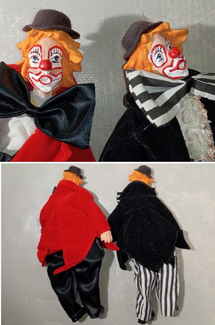 ピエロ 人形 色々 まとめ売り クラウン 道化師 ビスクドール等 ビンテージ