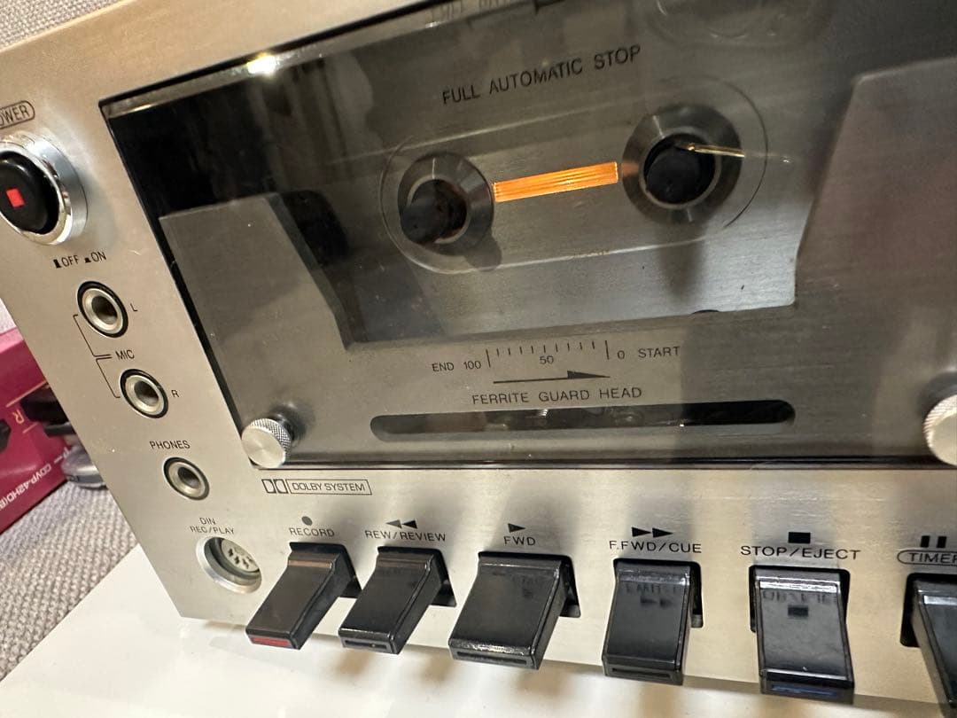 AIWA アイワ AD-7400 ステレオカセットデッキ 稼働品 通電確認済み