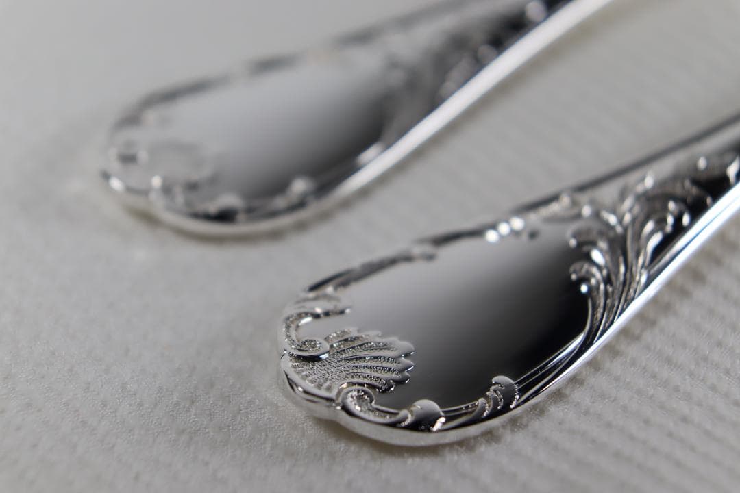 クリストフル■ケーキフォーク2本組■なかなか綺麗な個体です■大人気のマルリーです