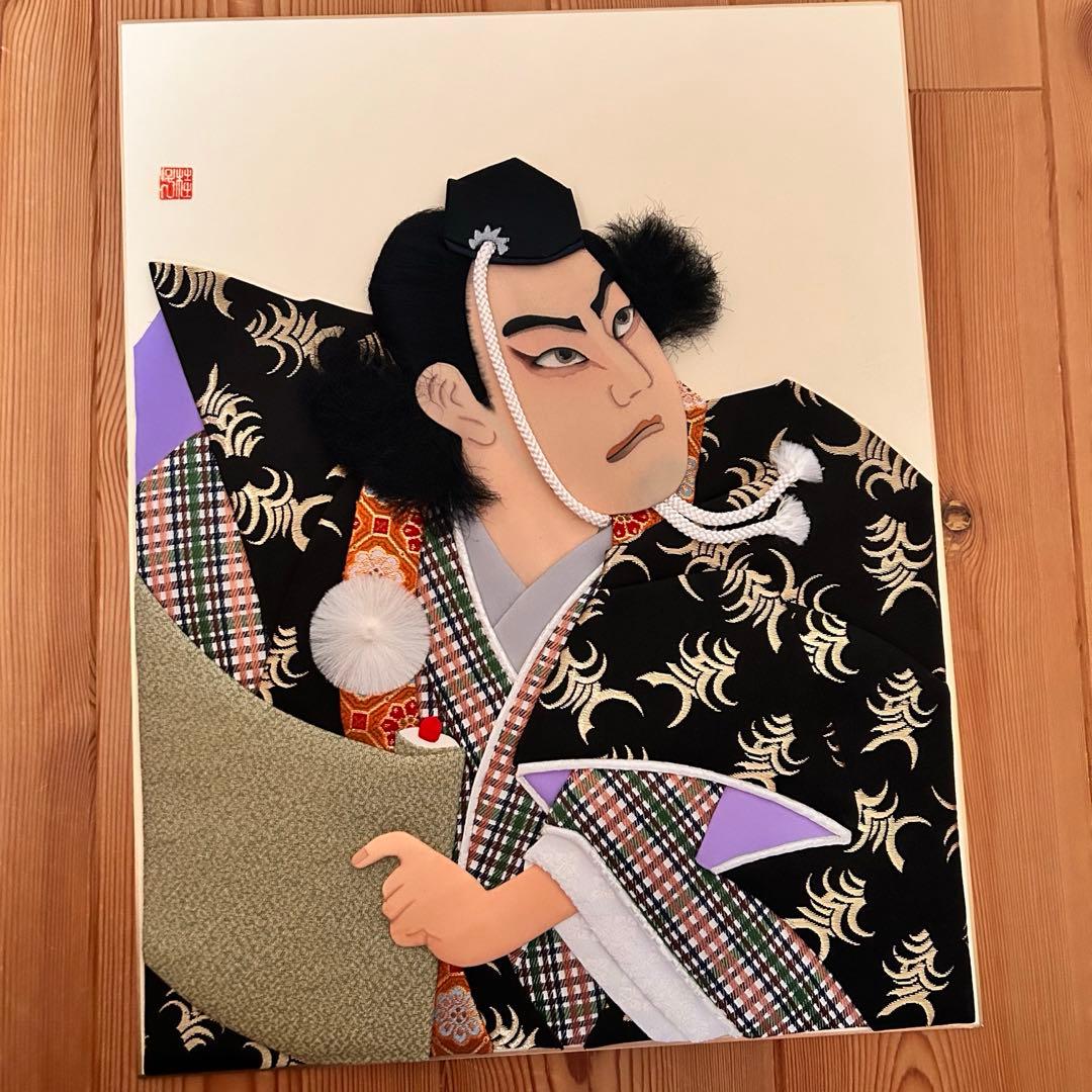 ハンドメイド　押絵　色紙3点セット額縁１つ付き　まとめ売り