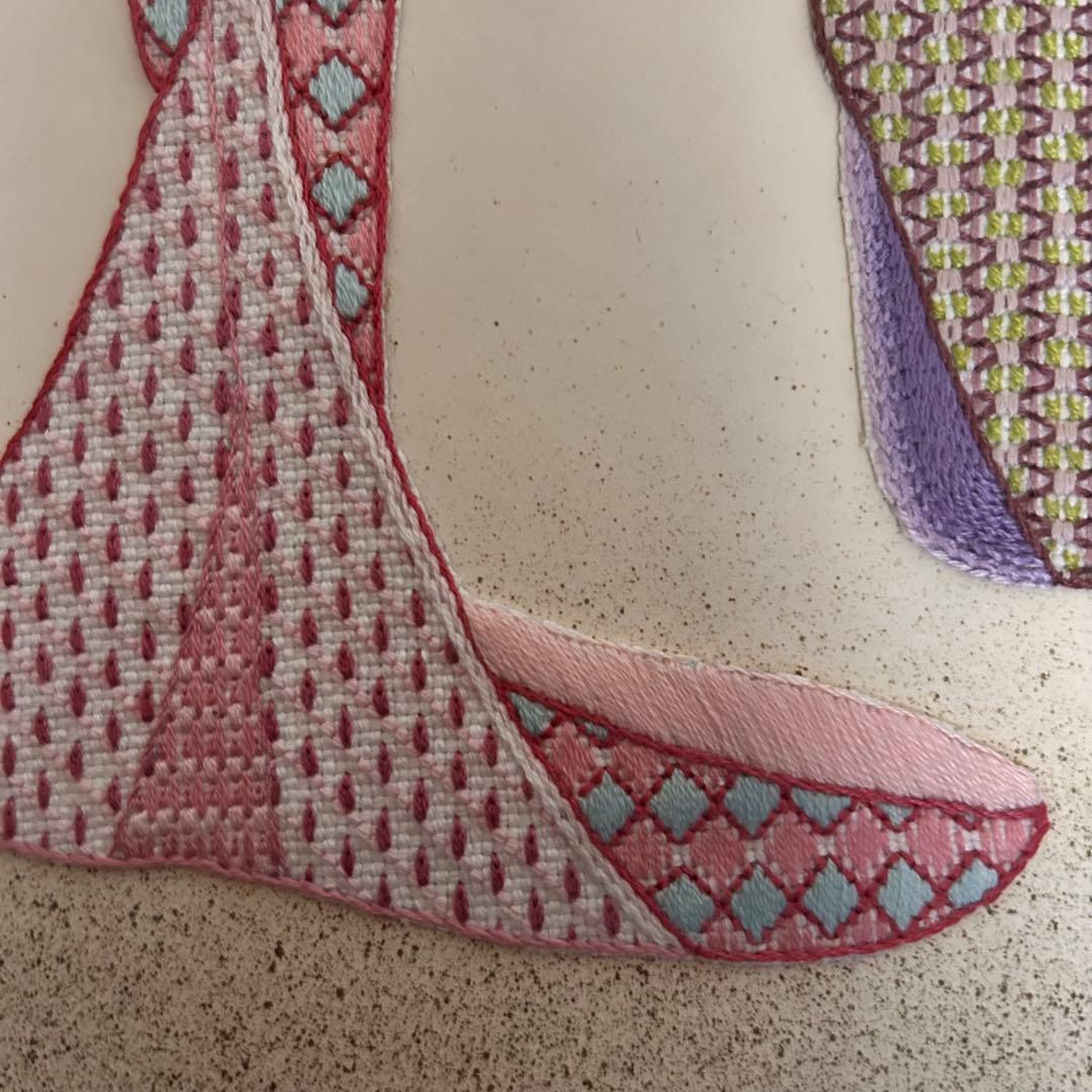 ハンドメイド　押絵　色紙3点セット額縁１つ付き　まとめ売り