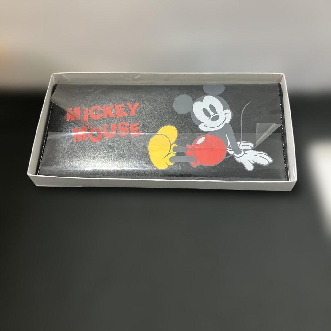 (3-59)ミッキーマウス 長財布 天然皮革 新品未使用品
