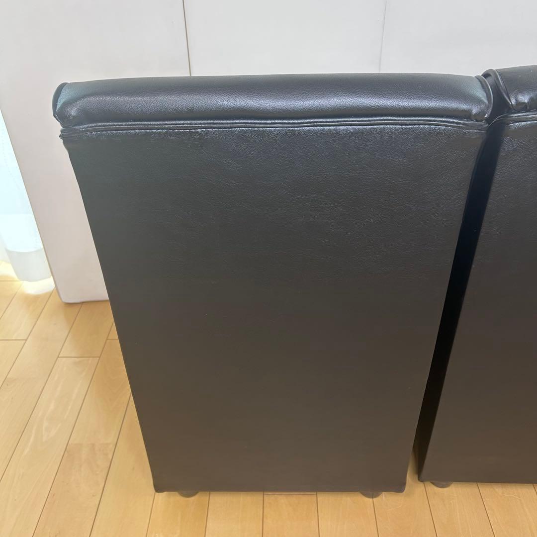 PROCEED業務用　1人掛けソファ レザー調　2脚セット　送料込　ブラック