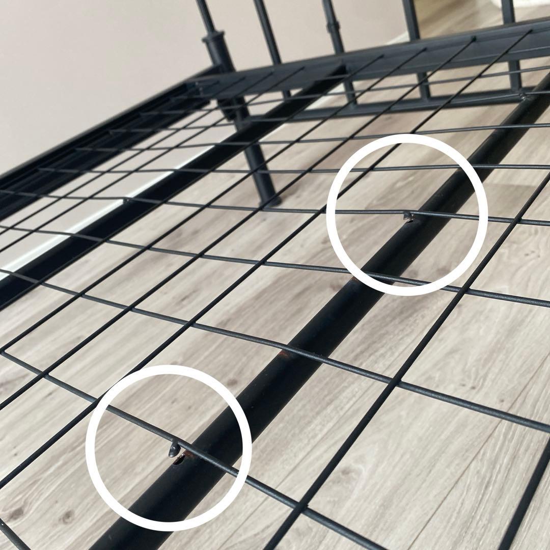 アイアン　ダブルベッド　フレーム 海外風　200 140