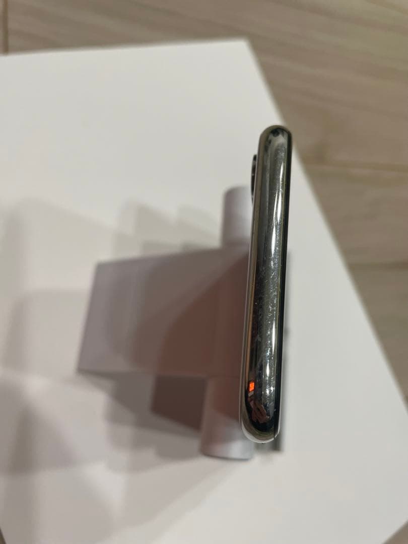 iPhone X 64GB シルバー SIMフリー 顔認証OK 画面焼けあり