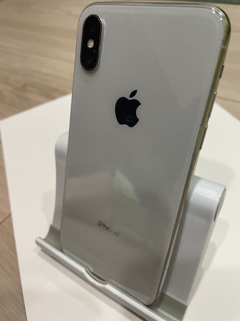 iPhone X 64GB シルバー SIMフリー 顔認証OK 画面焼けあり