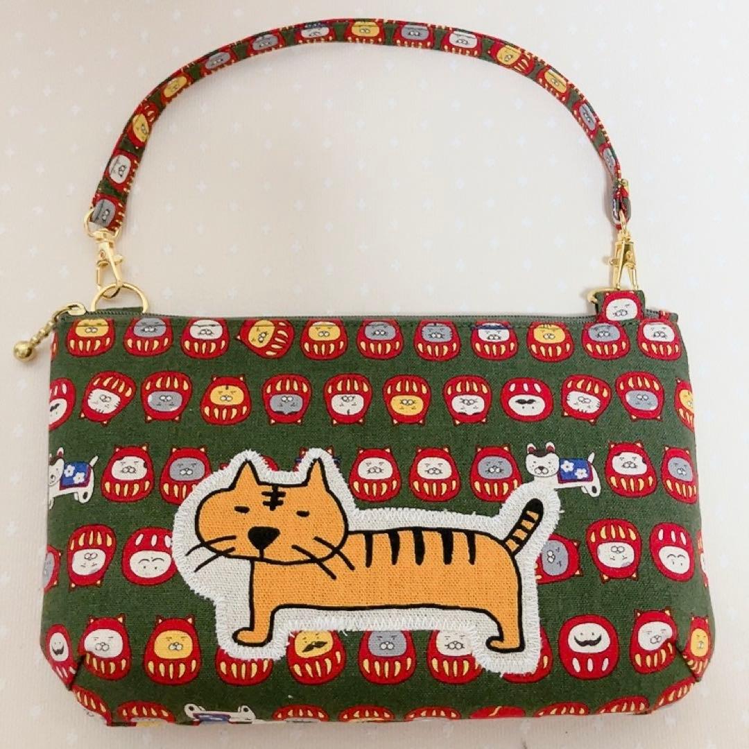 猫Love。 リュック型お着替え袋 巾着トートバッグ パッチワーク