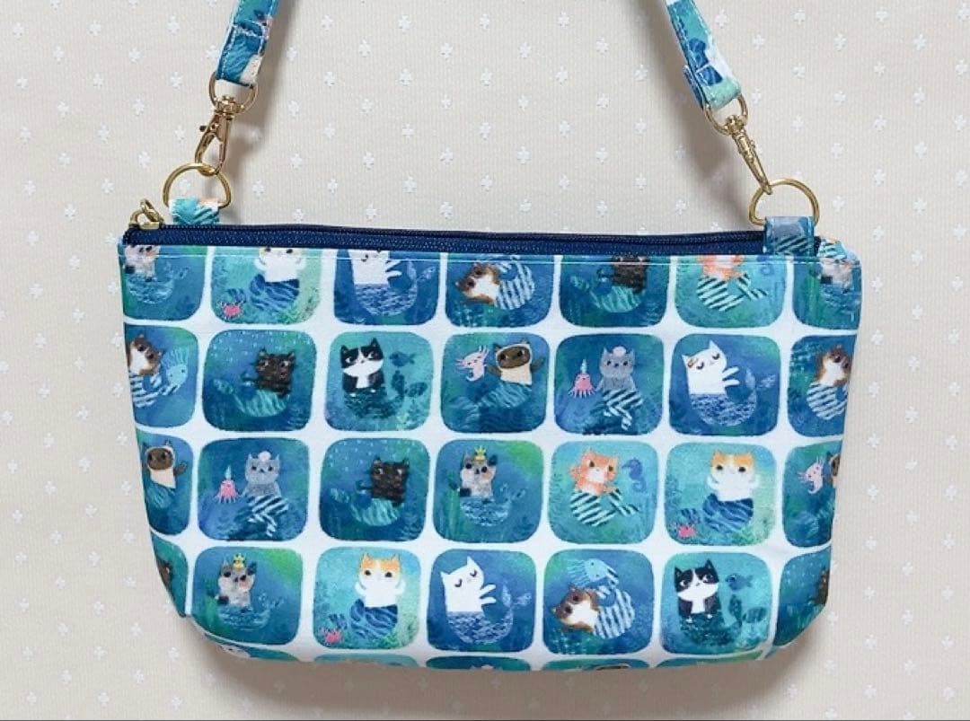 猫Love。 リュック型お着替え袋 巾着トートバッグ パッチワーク