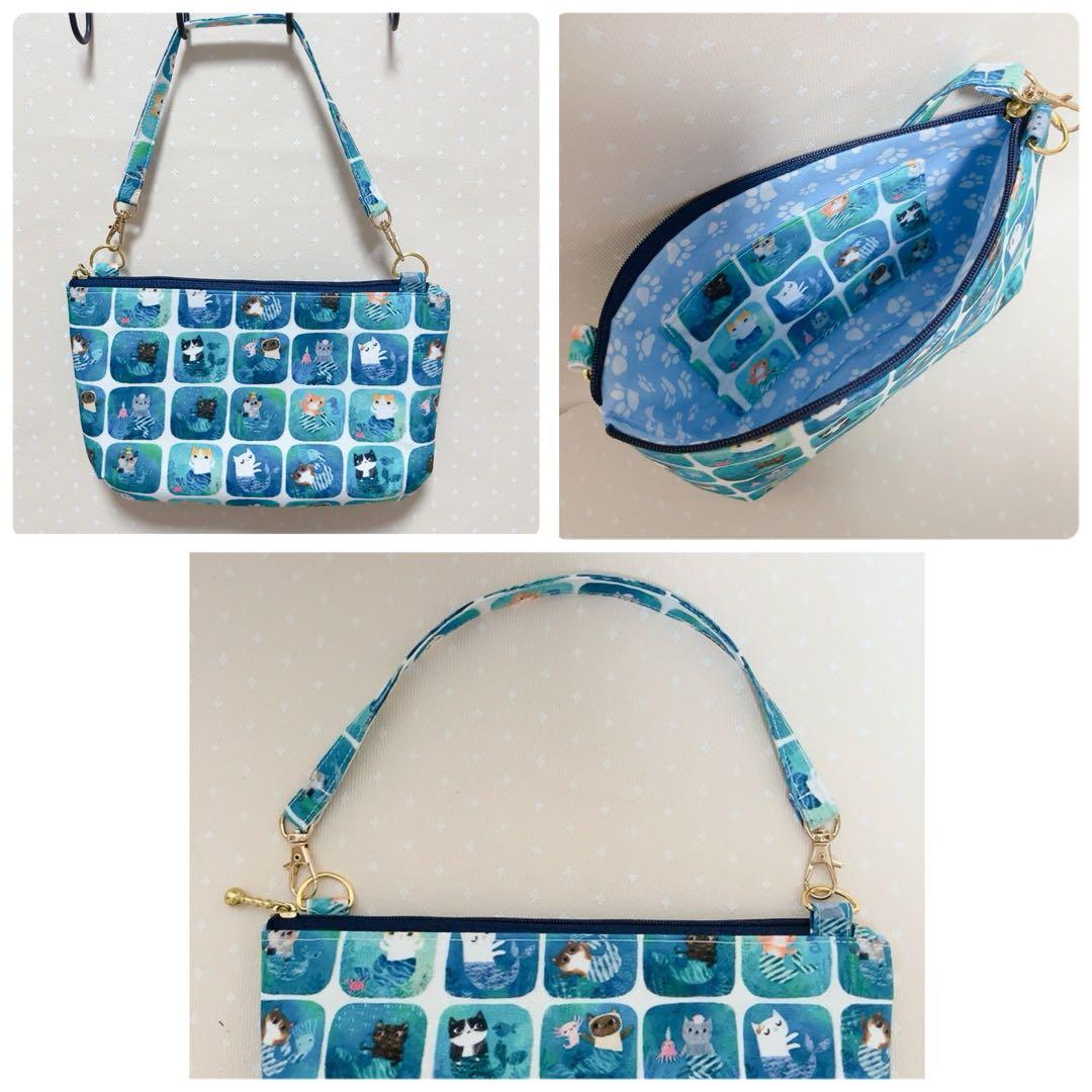 猫Love。 リュック型お着替え袋 巾着トートバッグ パッチワーク