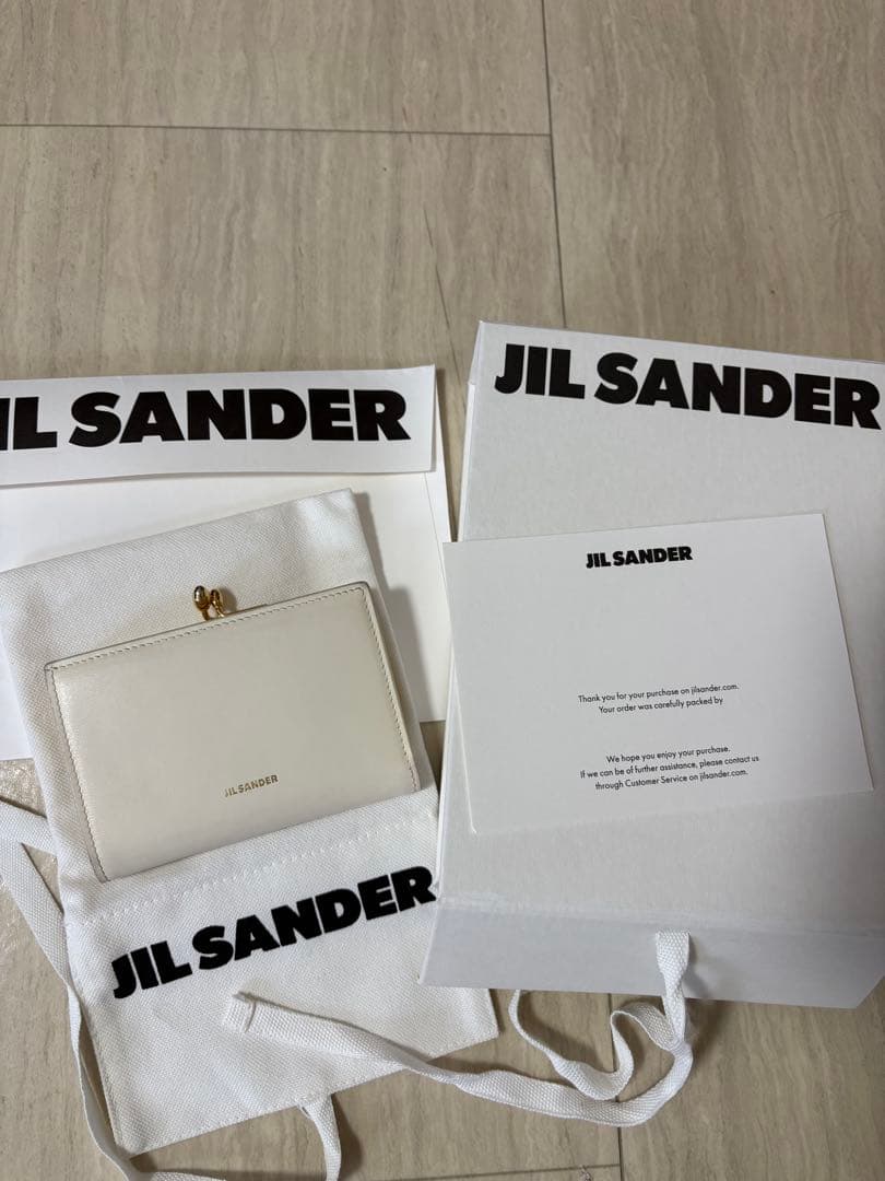 JIL SANDER ジルサンダー レザーウォレット アイボリー 箱・保存袋付き