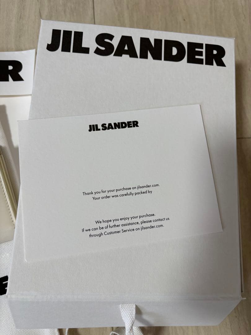 JIL SANDER ジルサンダー レザーウォレット アイボリー 箱・保存袋付き