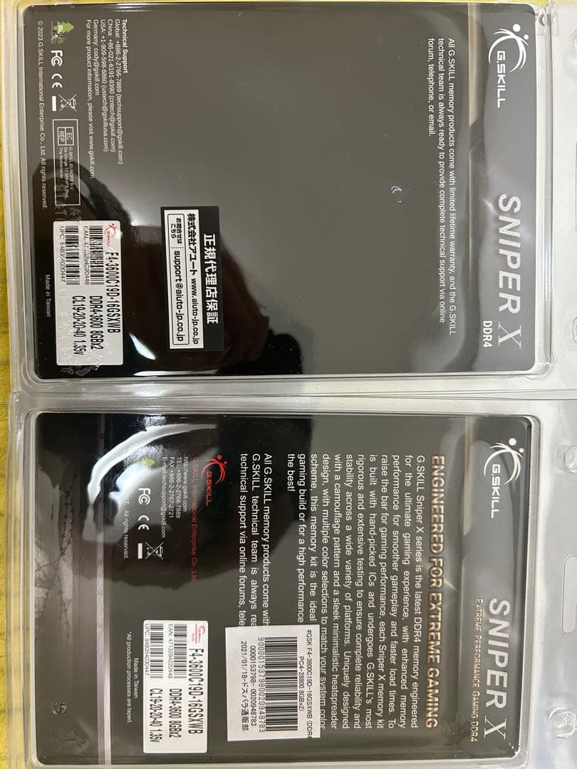 G.SKILL SNIPER X DDR4-3600 8GBメモリ 4枚セット