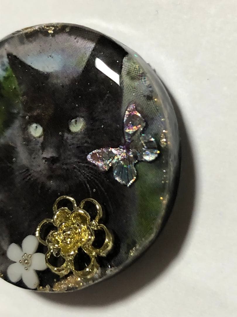 レジンヘアゴム　NO274 おすまし猫ちゃん