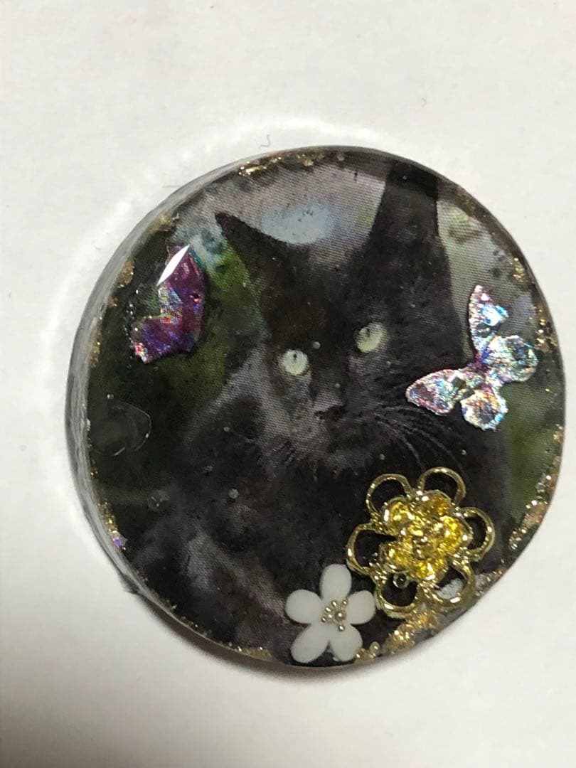 レジンヘアゴム　NO274 おすまし猫ちゃん