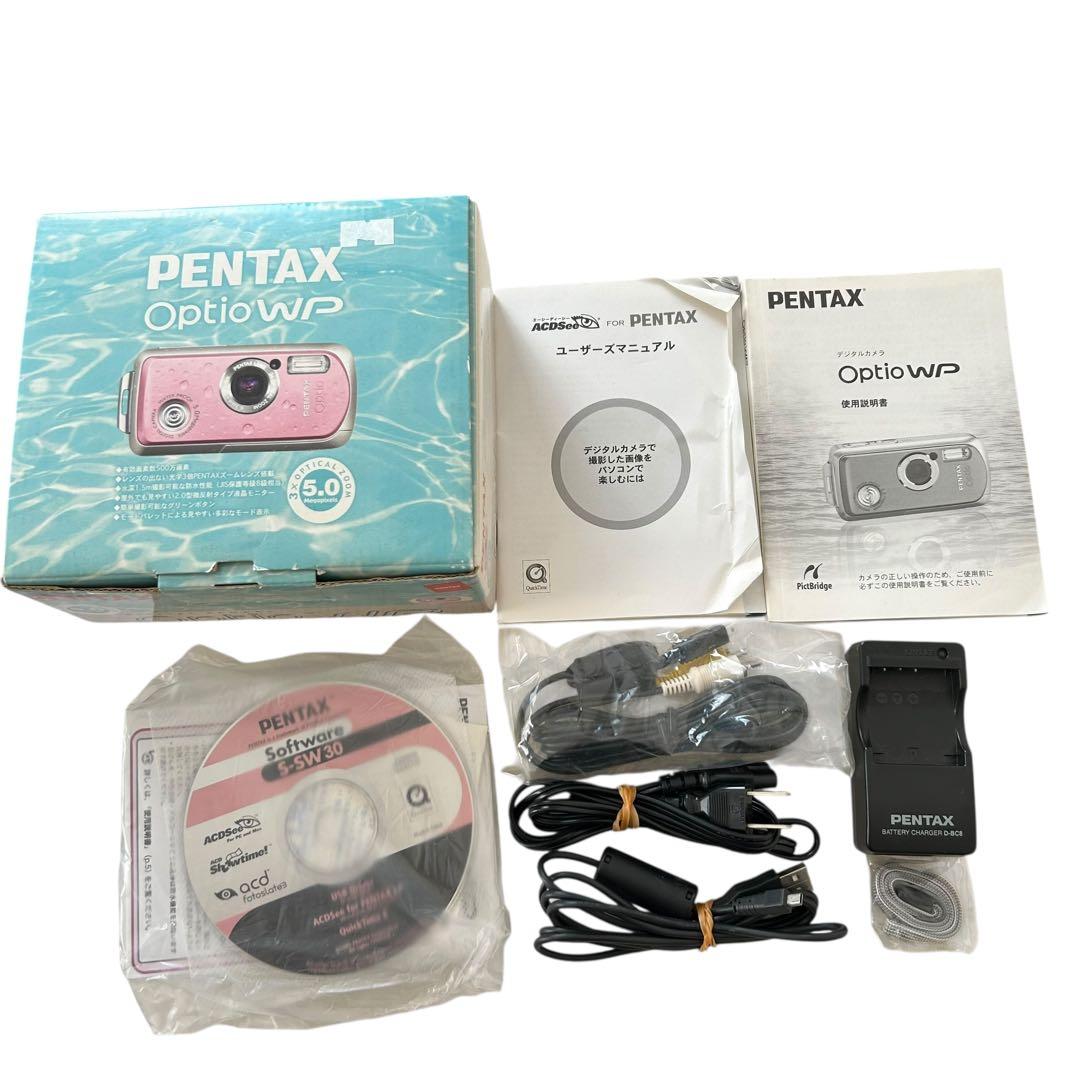 動作確認済み PENTAX Optio WP 防水 コンデジ 付属品完備