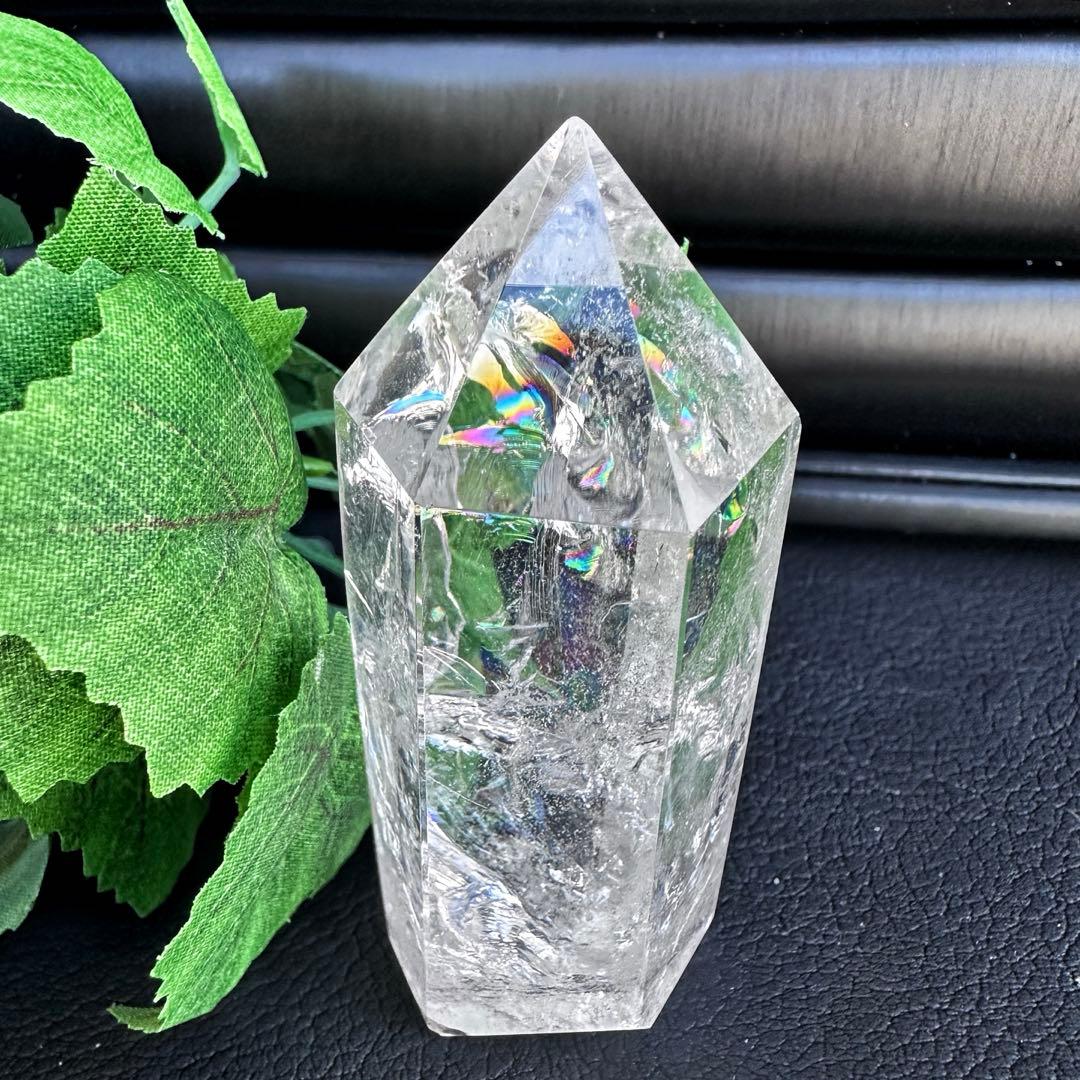絶品❗アゼツライト☆レインボー☆ヒマラヤ水晶六角柱パワーストーン天然石A1302