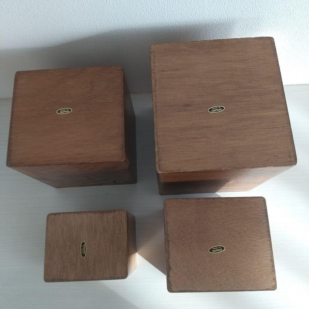 木製 入れ子 キッチン キャニスター