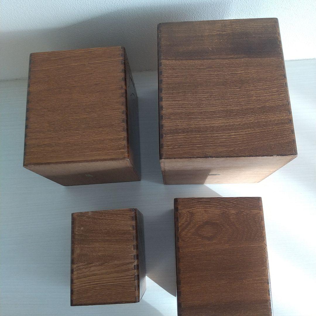 木製 入れ子 キッチン キャニスター