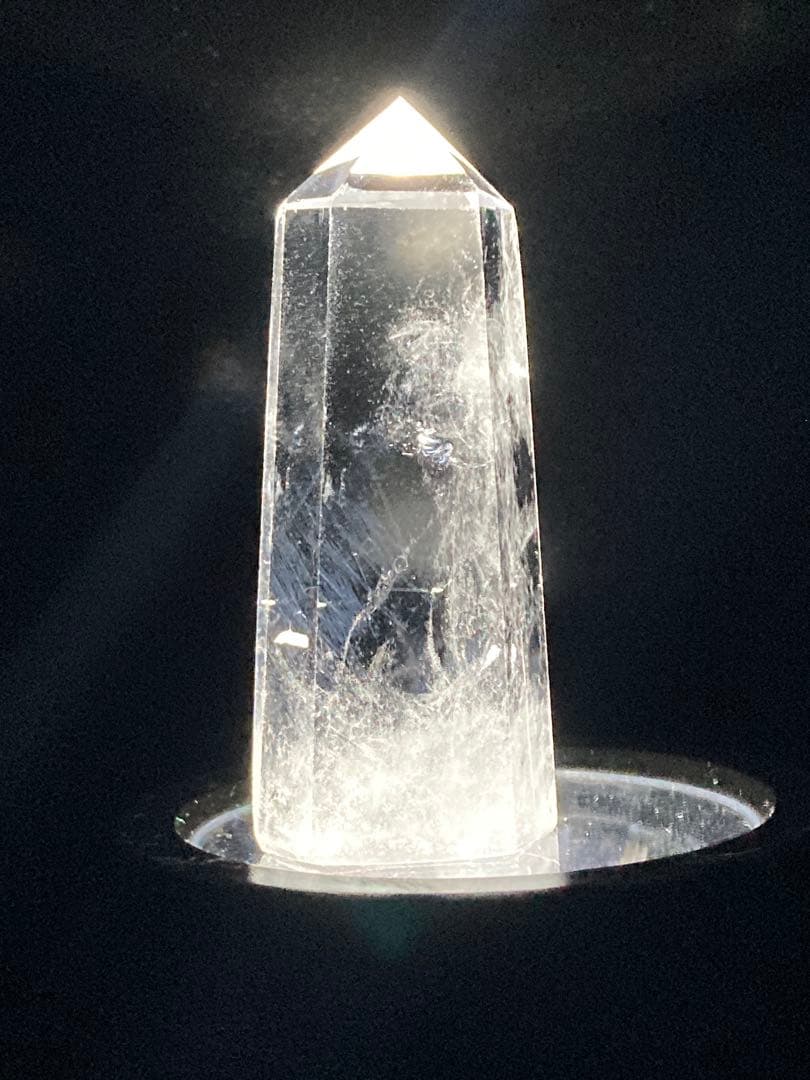 エンジェルラダー　天然水晶ポイント　六角柱　タワー　置物パワーストーン