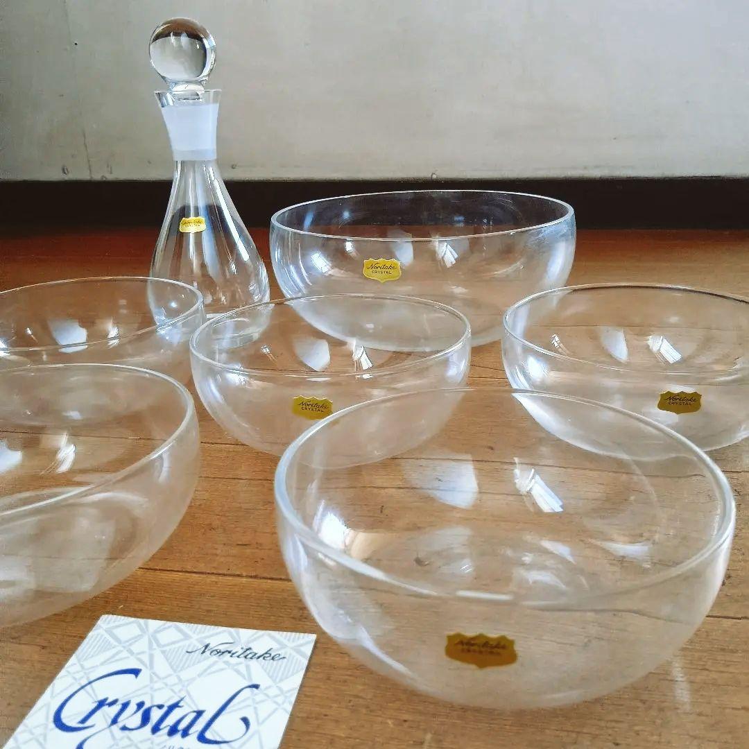 【未使用】ノリタケクリスタル　ガラスボウルとデキャンタのセット