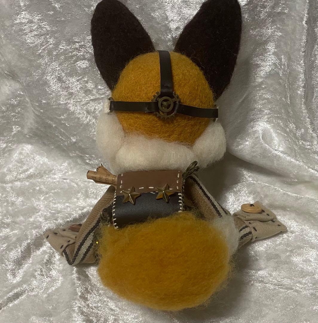 作家様製 羊毛フェルト アートドール キツネ スチームパンク ぬいぐるみ
