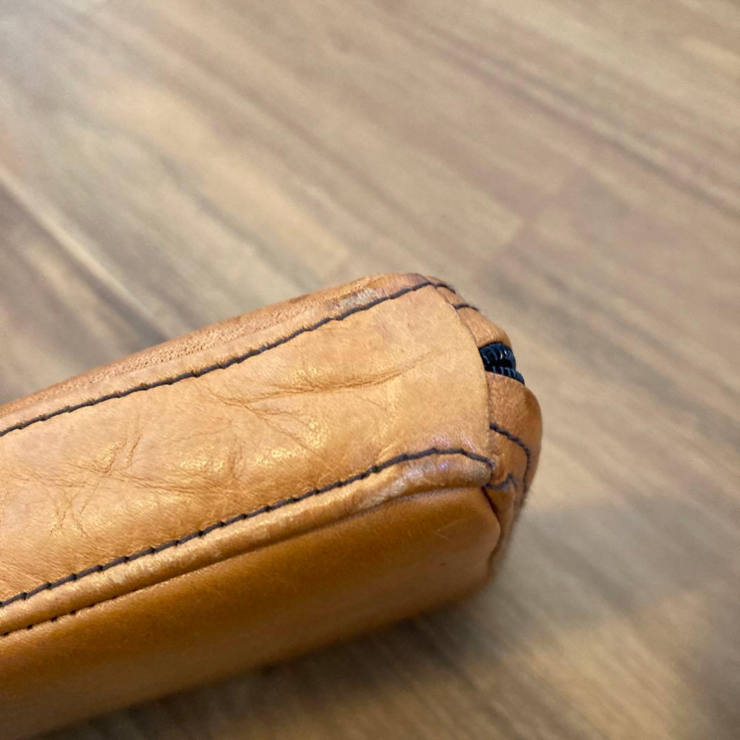 オイルレザー　本革　ライトブラウン クッション 4個セット