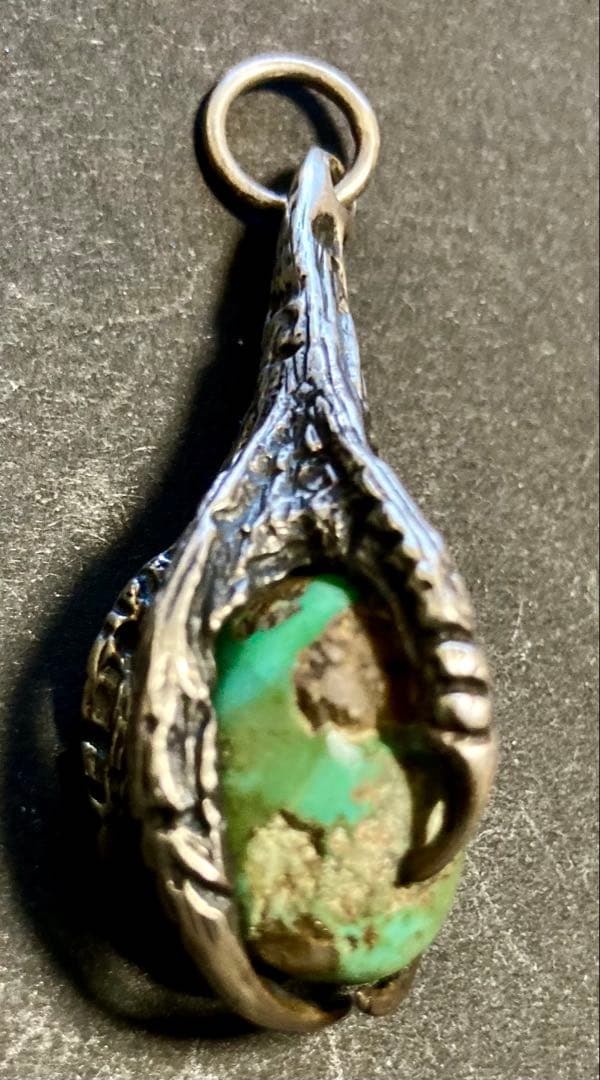 3連休価格Silver 925 イーグルモチーフターコイズネックレストップ