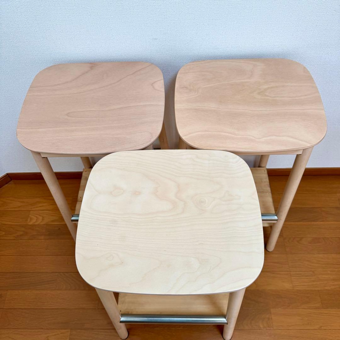 【★廃盤品】IKEA ロッニンゲ カウンターチェア バースツール 3脚
