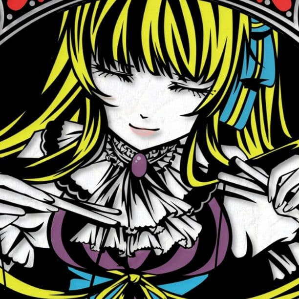 灯夜雪「不思議の国のアリス」人形劇  切り絵アート 額付き A3サイズ