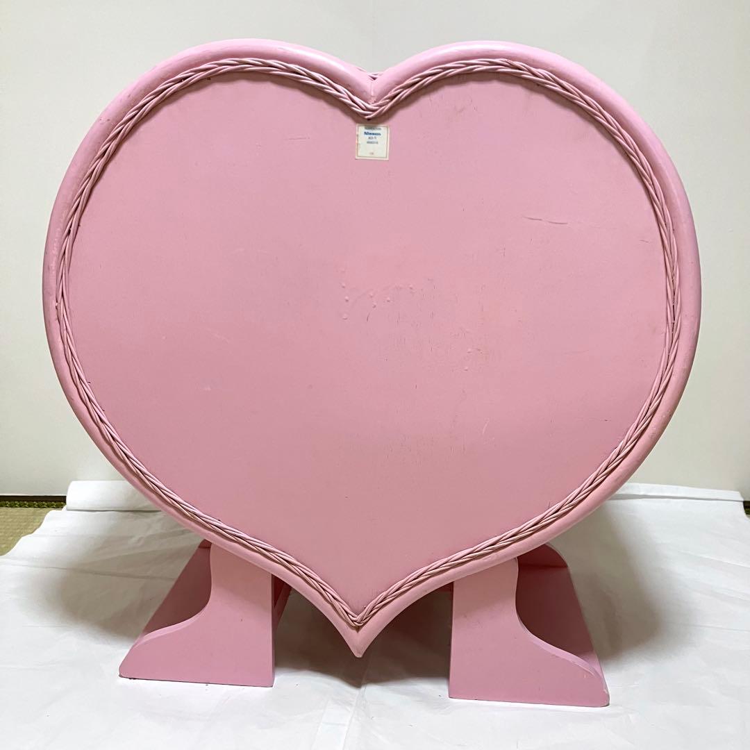 レア貴重Nissen ニッセン♡ラタンハートチェスト♡ピンク♡リメイク♡リペア