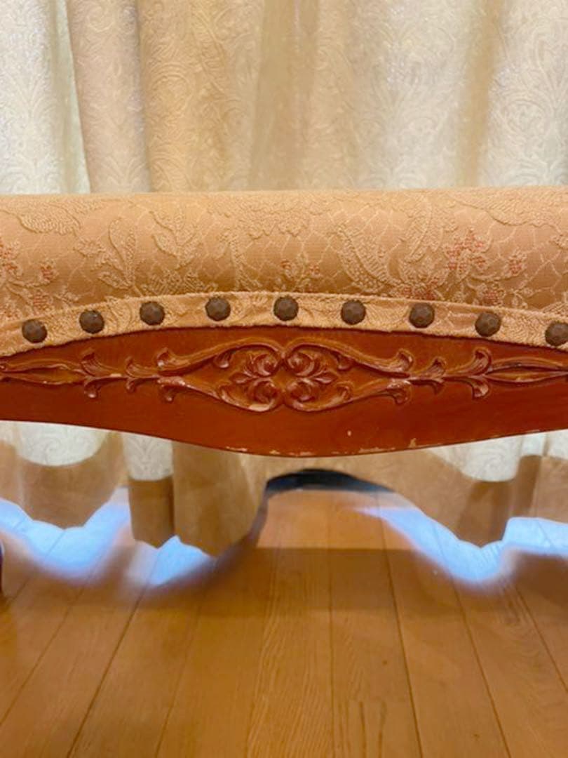 長椅子 2人がけ 椅子 レトロ アンティーク 猫脚