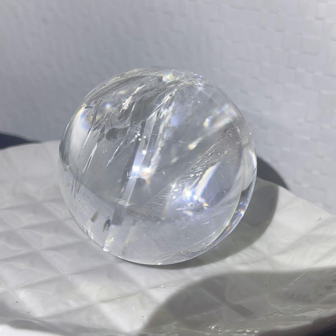 大! 天然石 ハイクオリティ アイリスクォーツ スフィア 本水晶 虹 レインボー