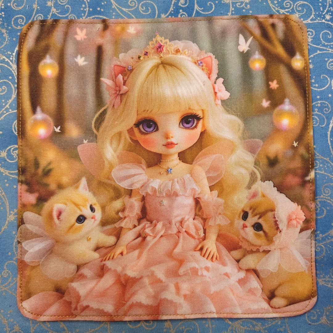 yourelia 　4重ハンカチ　ネコちゃん柄　18枚