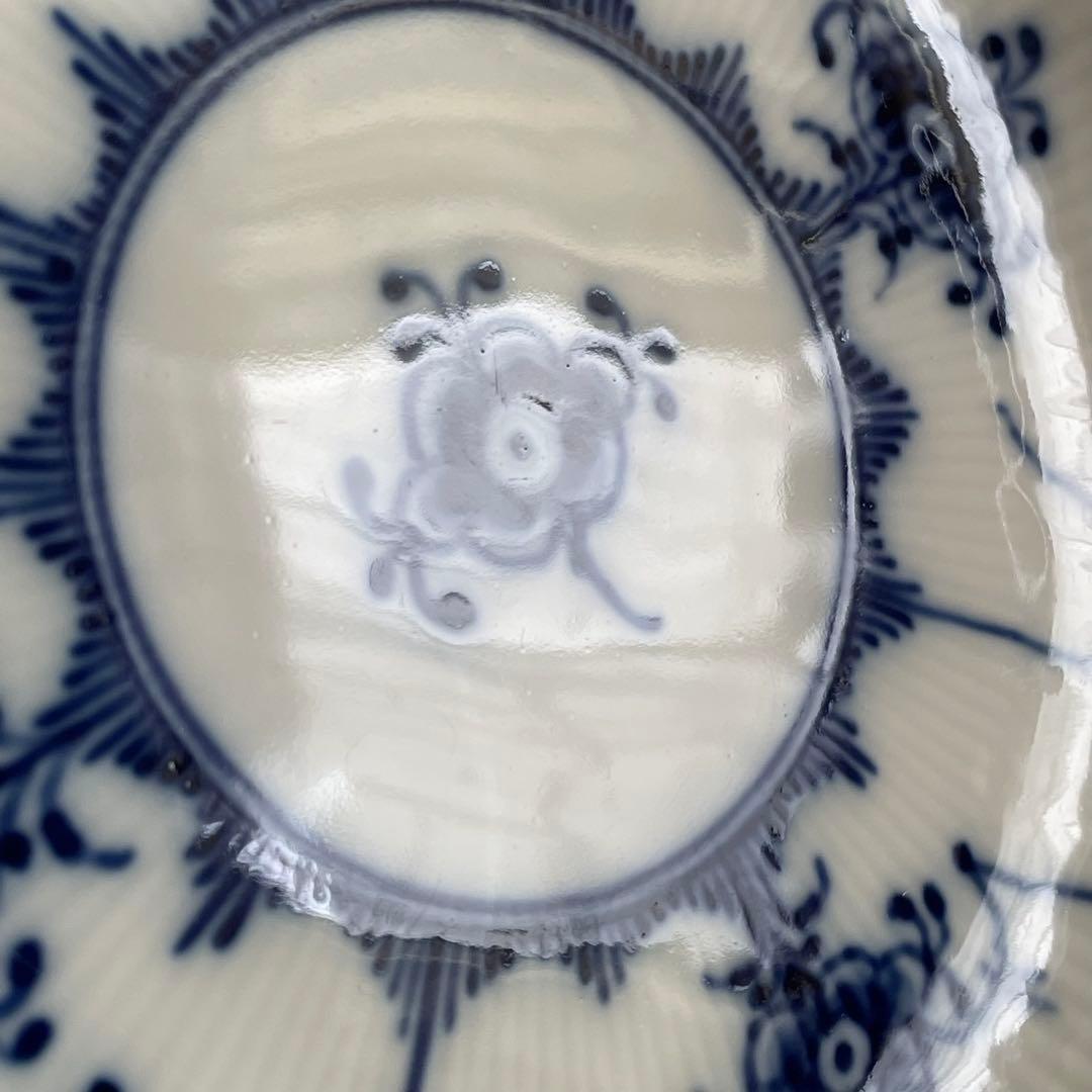 ロイヤルコペンハーゲン ブルーフルテッド ハーフレース 深皿 パスタ皿